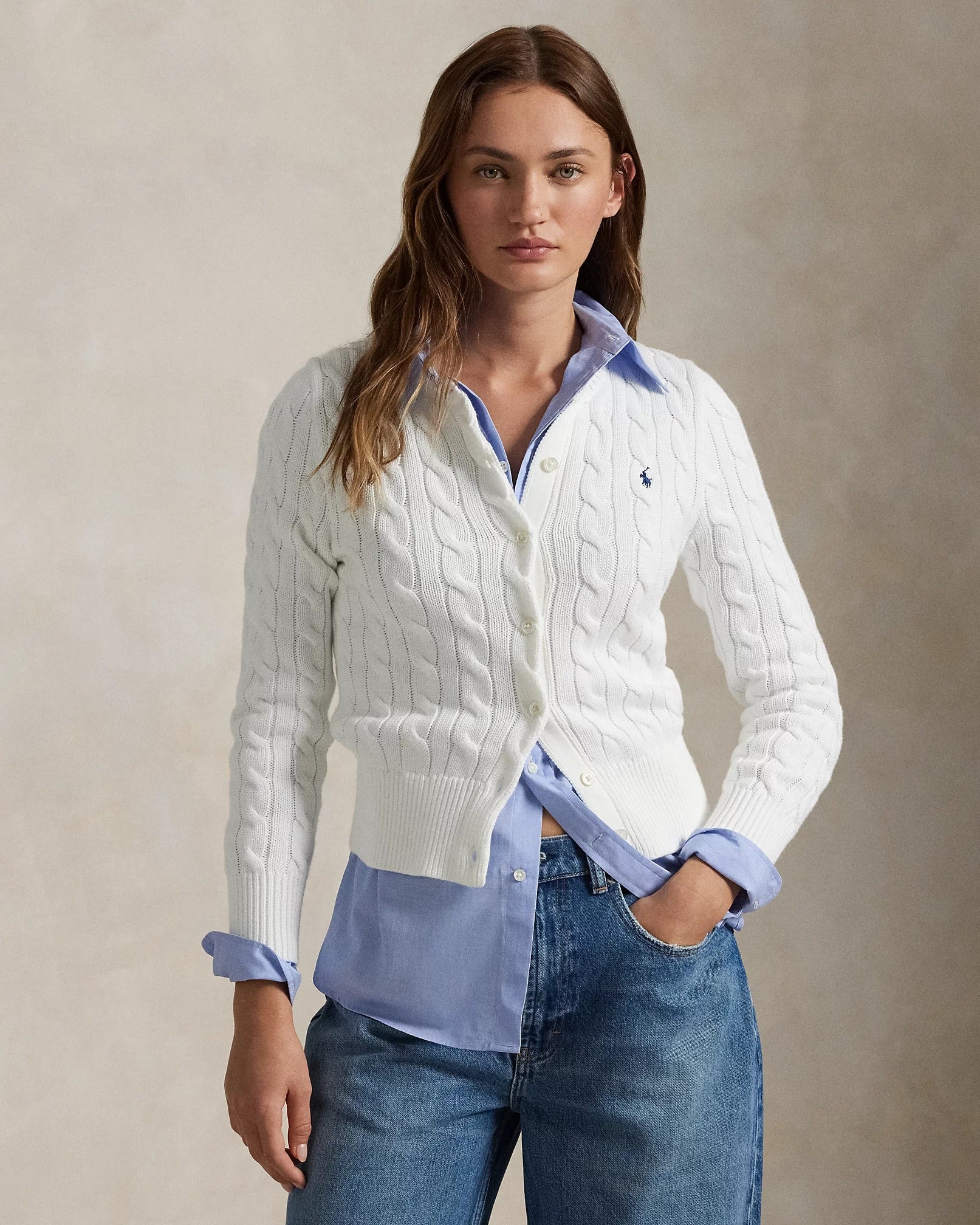 Cardigan R&L | Cotton Cable-Knit